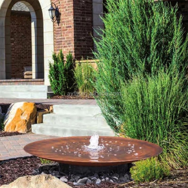<h3>Small Corten Steel Water Feature 3-Level Garden Fountains</h3>

